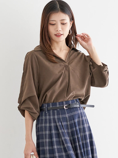 LUDIC PARK(ルディックパーク) |タックスリーブスキッパーシャツ