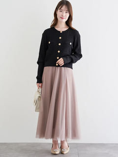 LUDIC PARK(ルディックパーク) |ケーブル編み長袖ニットカーディガン