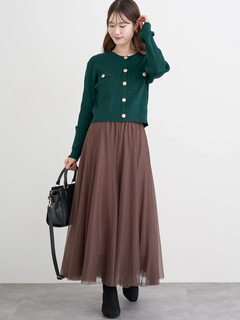 LUDIC PARK(ルディックパーク) |ケーブル編み長袖ニットカーディガン