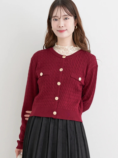 LUDIC PARK(ルディックパーク) |ケーブル編み長袖ニットカーディガン