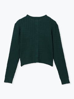 LUDIC PARK(ルディックパーク) |ケーブル編み長袖ニットカーディガン