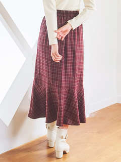 LUDIC PARK(ルディックパーク) |チェック柄ビット付きマーメイドスカート