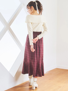 LUDIC PARK(ルディックパーク) |チェック柄ビット付きマーメイドスカート