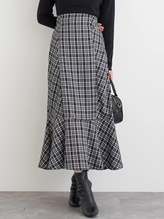 LUDIC PARK(ルディックパーク) |チェック柄ビット付きマーメイドスカート