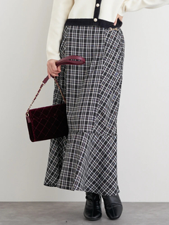 LUDIC PARK(ルディックパーク) |チェック柄ビット付きマーメイドスカート