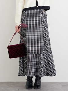 LUDIC PARK(ルディックパーク) |チェック柄ビット付きマーメイドスカート