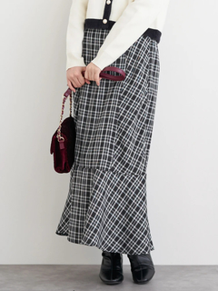 LUDIC PARK(ルディックパーク) |チェック柄ビット付きマーメイドスカート