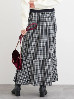 LUDIC PARK(ルディックパーク) |チェック柄ビット付きマーメイドスカート