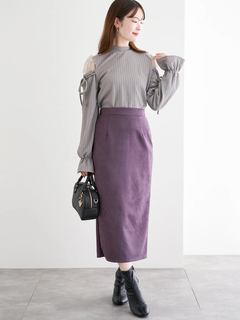 LUDIC PARK(ルディックパーク) |肩チュールシアーパール付きリボントップス