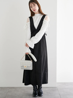 LUDIC PARK(ルディックパーク) |肩チュールシアーパール付きリボントップス