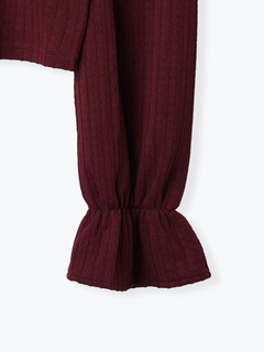 LUDIC PARK(ルディックパーク) |肩チュールシアーパール付きリボントップス