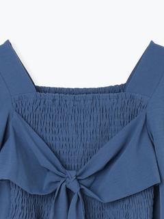 LUDIC PARK(ルディックパーク) |フロントリボンシャーリングブラウス（無地・チェック柄）