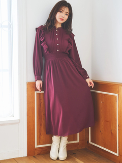 LUDIC PARK(ルディックパーク) |ピンタックフリルワンピース(無地・チェック柄)