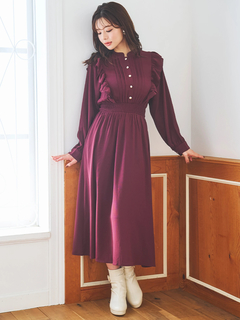 LUDIC PARK(ルディックパーク) |ピンタックフリルワンピース(無地・チェック柄)