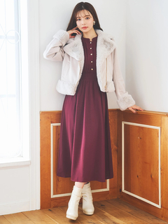 LUDIC PARK(ルディックパーク) |ピンタックフリルワンピース(無地・チェック柄)