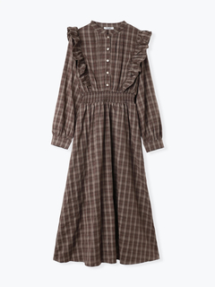 LUDIC PARK(ルディックパーク) |ピンタックフリルワンピース(無地・チェック柄)