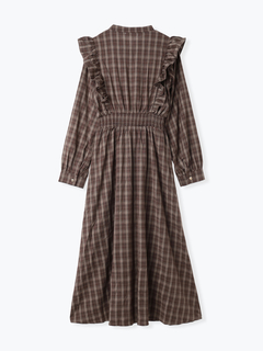 LUDIC PARK(ルディックパーク) |ピンタックフリルワンピース(無地・チェック柄)