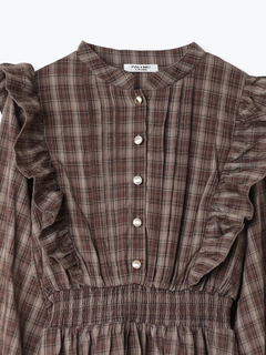 LUDIC PARK(ルディックパーク) |ピンタックフリルワンピース(無地・チェック柄)