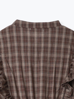 LUDIC PARK(ルディックパーク) |ピンタックフリルワンピース(無地・チェック柄)