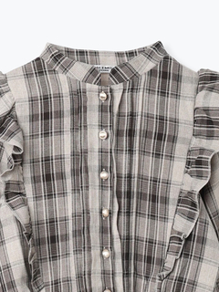 LUDIC PARK(ルディックパーク) |ピンタックフリルブラウス(無地・チェック柄)