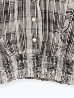 LUDIC PARK(ルディックパーク) |ピンタックフリルブラウス(無地・チェック柄)