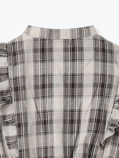 LUDIC PARK(ルディックパーク) |ピンタックフリルブラウス(無地・チェック柄)