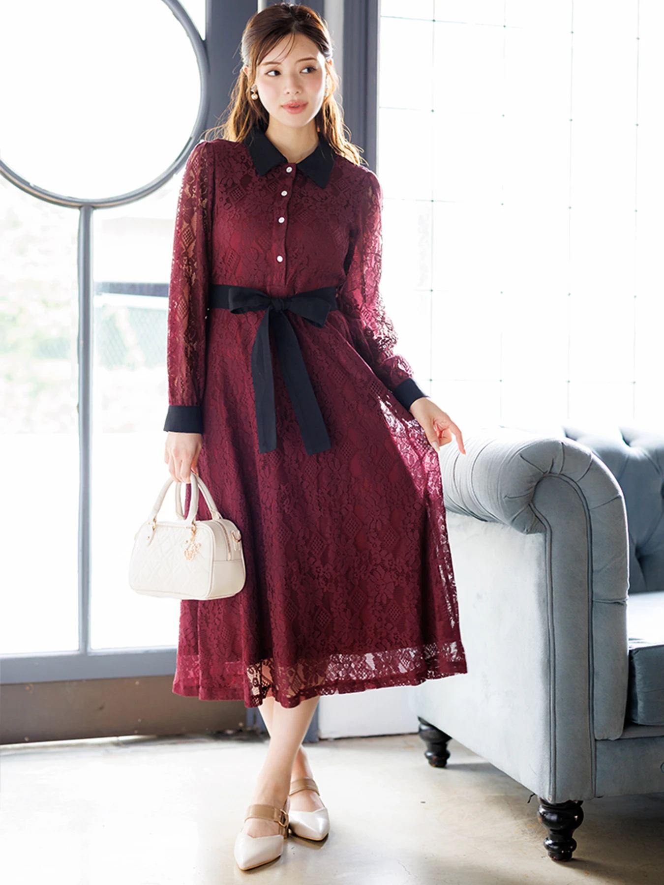 レースクレリックシャツワンピース / LUDIC PARK（ルディックパーク