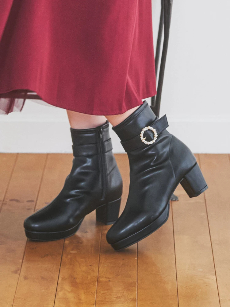 LUDIC PARK(ルディックパーク) |ビジューショートブーツ