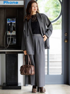 LUDIC PARK(ルディックパーク) |[SET]Wボタンテーラードジャケット×ワイドパンツ