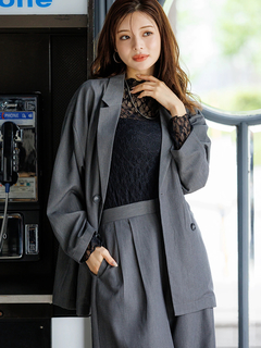 LUDIC PARK(ルディックパーク) |[SET]Wボタンテーラードジャケット×ワイドパンツ