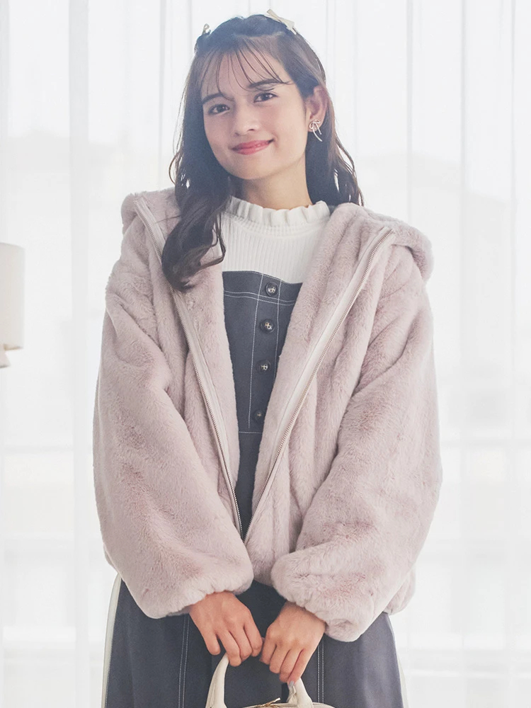 LUDIC PARK(ルディックパーク) |フロントZIPファーブルゾン