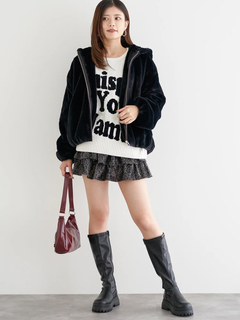 LUDIC PARK(ルディックパーク) |フロントZIPファーブルゾン