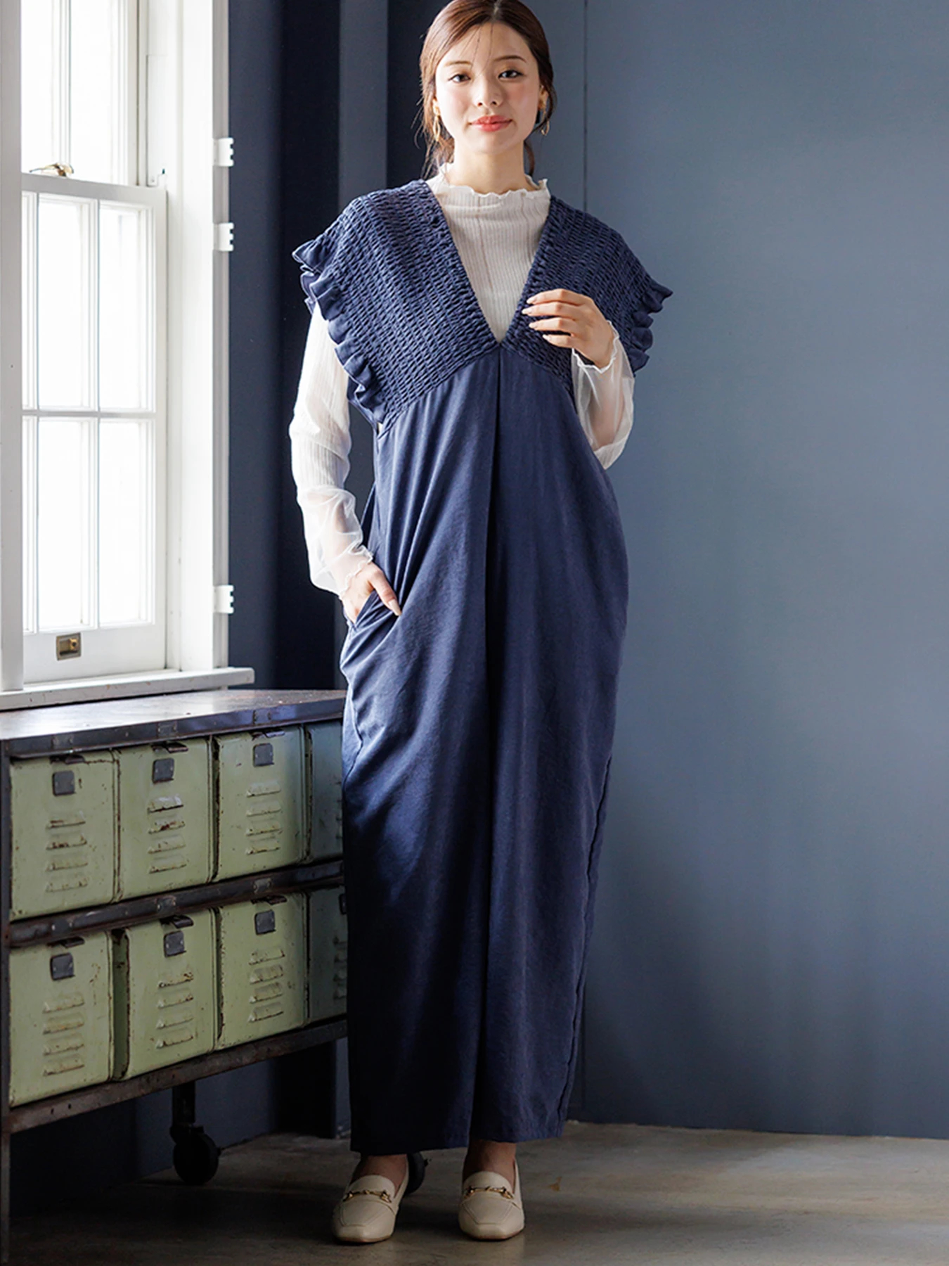 CHA★CO専用 ピーチ起毛シャーリングサロペット / LUDIC PARK（ルディックパーク