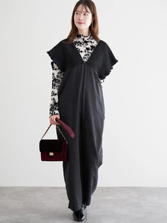 LUDIC PARK(ルディックパーク) |ピーチ起毛シャーリングサロペット