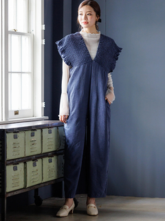 LUDIC PARK(ルディックパーク) |ピーチ起毛シャーリングサロペット