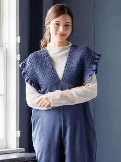 LUDIC PARK(ルディックパーク) |ピーチ起毛シャーリングサロペット