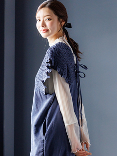 LUDIC PARK(ルディックパーク) |ピーチ起毛シャーリングサロペット