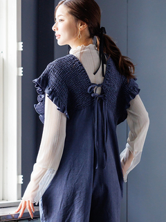 LUDIC PARK(ルディックパーク) |ピーチ起毛シャーリングサロペット