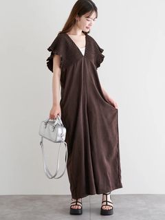 LUDIC PARK(ルディックパーク) |ピーチ起毛シャーリングサロペット