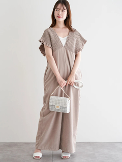 LUDIC PARK(ルディックパーク) |ピーチ起毛シャーリングサロペット