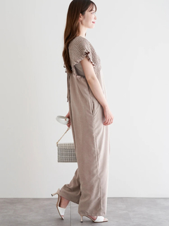 LUDIC PARK(ルディックパーク) |ピーチ起毛シャーリングサロペット