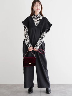 LUDIC PARK(ルディックパーク) |ピーチ起毛シャーリングサロペット