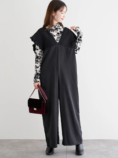 LUDIC PARK(ルディックパーク) |ピーチ起毛シャーリングサロペット