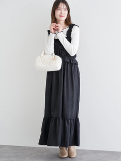 LUDIC PARK(ルディックパーク) |シャーリングワンピース（無地・チェック柄）