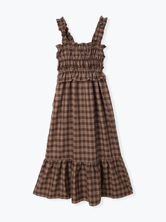 LUDIC PARK(ルディックパーク) |シャーリングワンピース（無地・チェック柄）