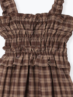 LUDIC PARK(ルディックパーク) |シャーリングワンピース（無地・チェック柄）