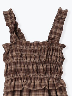 LUDIC PARK(ルディックパーク) |シャーリングワンピース（無地・チェック柄）