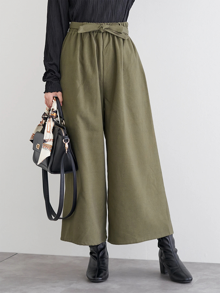 LUDIC PARK(ルディックパーク) |リボンベルトワイドパンツ