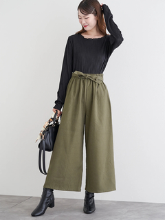 LUDIC PARK(ルディックパーク) |リボンベルトワイドパンツ