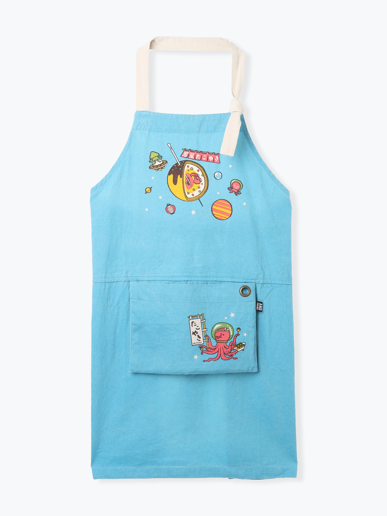 パッカブルエプロン【惑星たこ焼き】 / Hare no hi（ハレノヒ）の